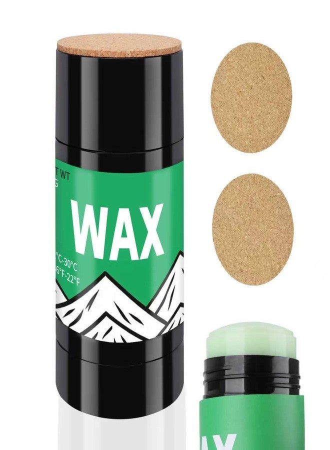 Raneped Rub On Ski and Snowboard Wax, 80G with 2 Cork Applicators, Universal Temperature, Portable Cross-Country - Image 1