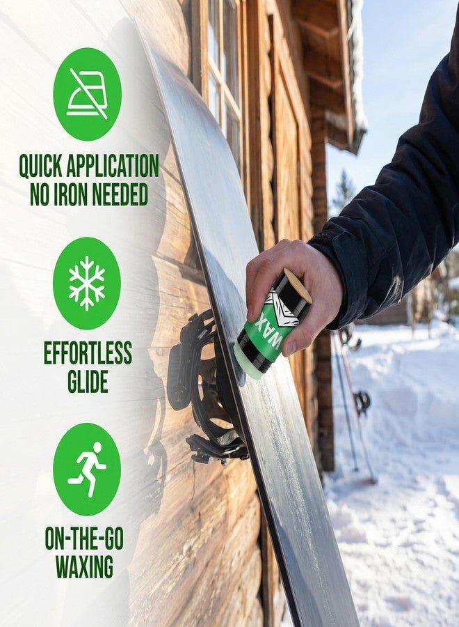 Raneped Rub On Ski and Snowboard Wax, 80G with 2 Cork Applicators, Universal Temperature, Portable Cross-Country - Image 3