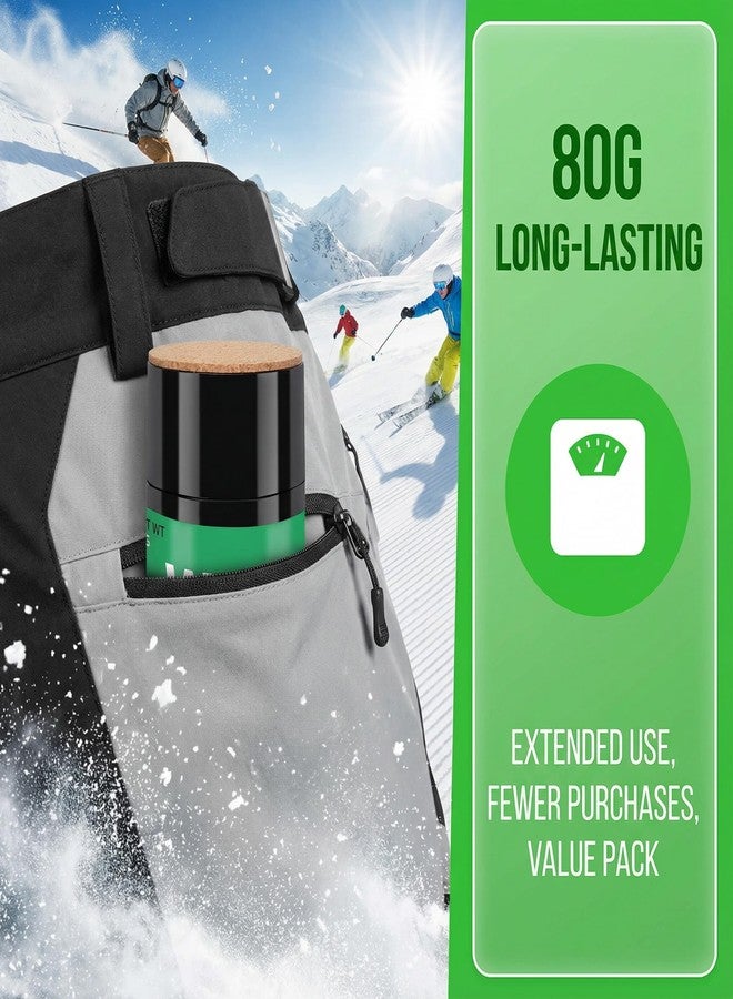 Raneped Rub On Ski and Snowboard Wax, 80G with 2 Cork Applicators, Universal Temperature, Portable Cross-Country - Image 4