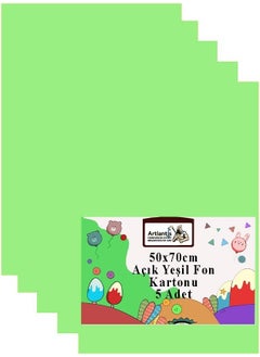 Artlantis Background Cardboard 50X70 cm 120 gr 5 Pieces 50*70 cm Colored Background Cardboard Paper 120 gr School Class Activity Nursery Preschool 