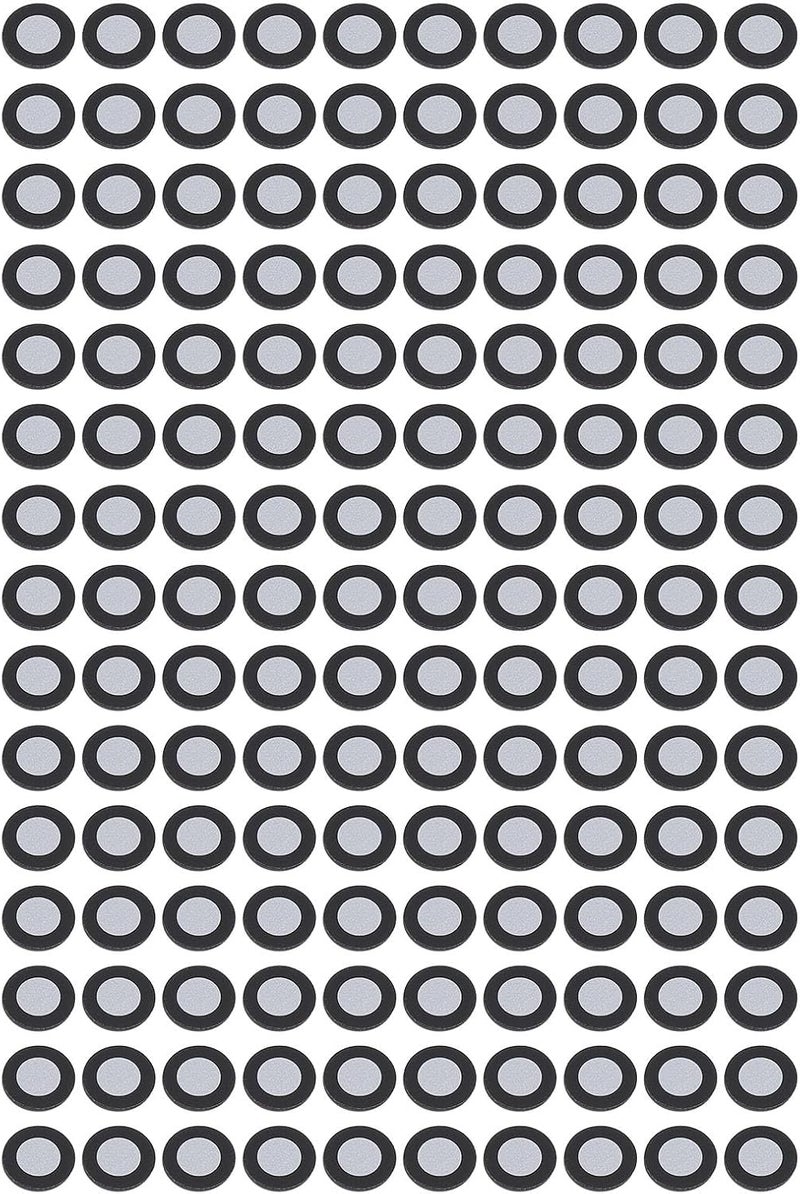 150PCS 3D Scanner Reflective Point Magnetic Targets with Black Attach Marker for 3D Scanning Reference for Accurate Data Collection 6mm ID 10mm OD - Image 1
