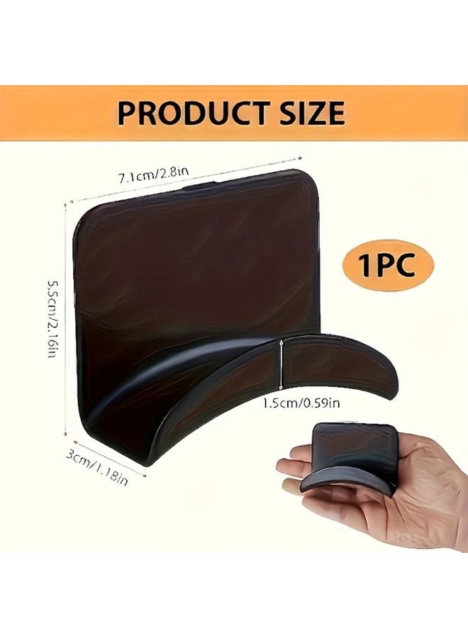 Black Wall Mounted Headphone Holder Easy Installation No Drilling Modern Style - Image 4