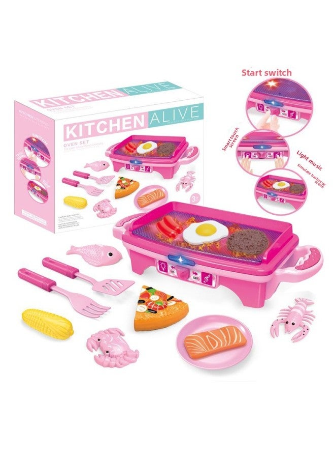محاكاة الأجهزة المنزلية الأولاد والبنات الأطفال يلعبون منزل ألعاب تعليمية المطبخ عصارة الأرز طباخ الإفطار آلة الشواء فرن اللون: فرن الشواء الذكي - Image 1