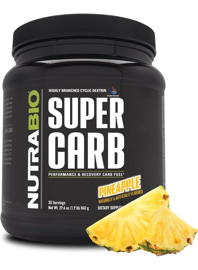 NutraBio Super Carb Pineapple 30 Servings - Image 1