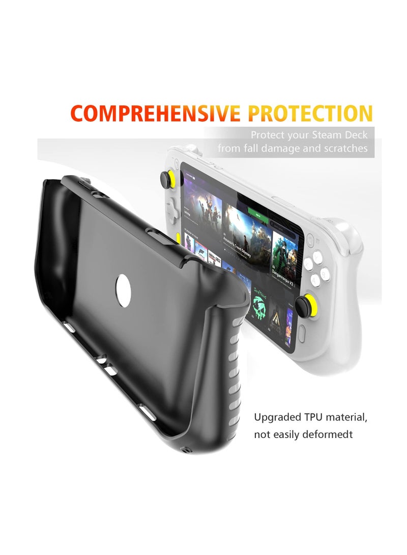 Silicone Protective Case and Screen Film for Logitech G Cloud Gaming Handheld - Perfect Fit Accessories (Black) - Includes 1 Film Protector - Image 5