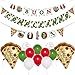Pirese Italian Birthday Banner Pizza Party Decorations for Kids Adults Italy Theme Decor Italian Party Supplies Red White Green Birthday Decorations - Image 3