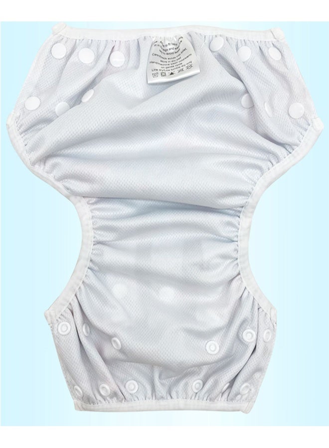 1 Pc Baby Kids Adjustable Cloth Swim Nappy Cover - Reusable Washable Swimming Training Pants, Unisex Swim Diaper for Toddlers, Leak-Resistant Design for Pool & Beach, Fits 6-36 Months - Image 2