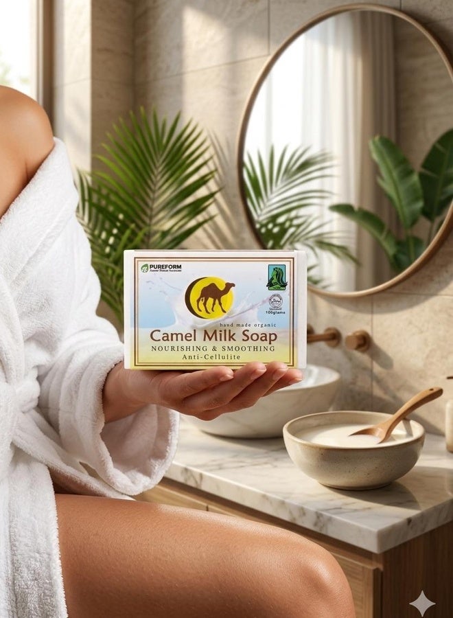 PUREFORM Nourishing and Smoothing Anti-Cellulite Camel Milk Soap - 160 gm - Image 4