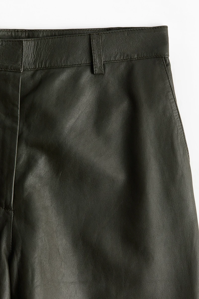 H&M Straight leather trousers