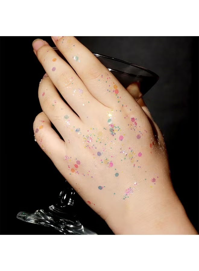 JUE-FISH Body Glitter Face Glitter Makeup Festival Glitter Gel, 12 Colors Face and Body Glitter Gel, Hair Glitter Gel, Glitter Gel Makeup, Glitter for Face and Hair - Image 2