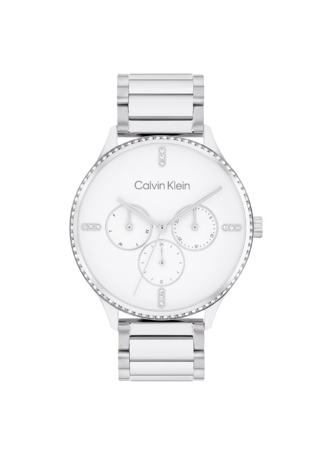 CALVIN KLEIN - Women's Analog Round Shape Stainless Steel Wrist Watch 25200373 - 38 Mm - Image 1