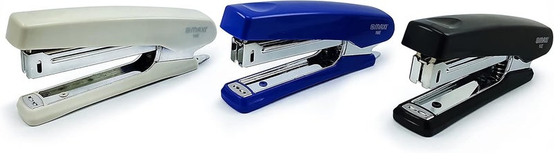 Maxi No.10 Stapler with Staple Pin Set - 20 Sheets Capacity, Portable Metal Manual Stapler (Black) - Image 3