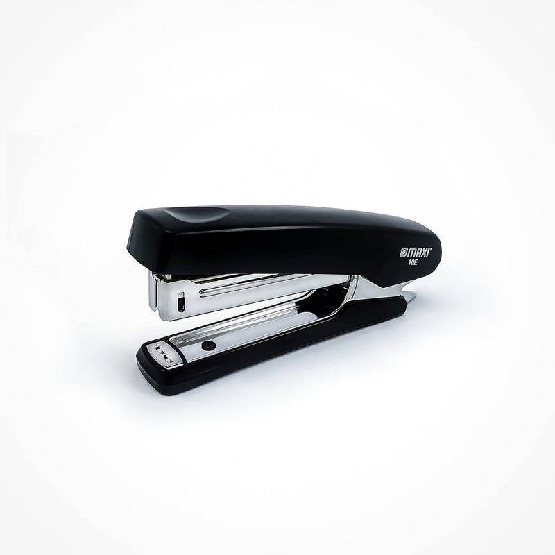 Maxi No.10 Stapler with Staple Pin Set - 20 Sheets Capacity, Portable Metal Manual Stapler (Black) - Image 4
