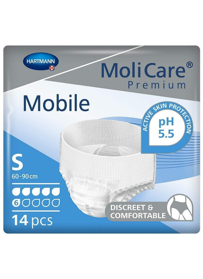 Molicare Premium Mobile 6 Drops Small Diapers 14 Pieces Pack  - Image 1