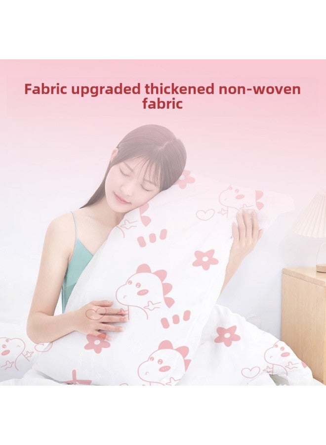 Hotel Disposable Bed Sheet Quilt Cover Pillowcase Four-piece Thickened Travel Double Travel Bedding Dirty Portable-Color:Regular Double Four-piece Set (printed) - Image 4