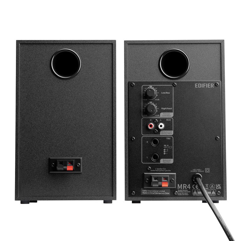 Edifier MR4 Powered Studio Monitor Speakers, 4" Active Near-Field Reference Speaker - Black (Pair) - Image 5