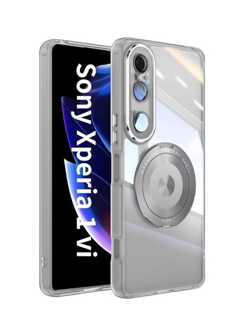 Sony Xperia 1 VI Phone Case with Stand, Camera Protection, Transparent Thin and Light TPU Hard Shell Phone Case for Sony Xperia 1 VI
