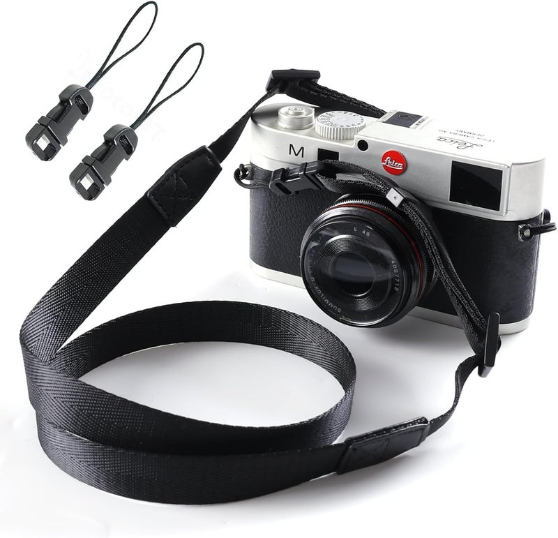Eorefo Camera Strap Camera Neck Strap with Quick-release Buckles for Mirrorless Camera.(Black) - Image 1