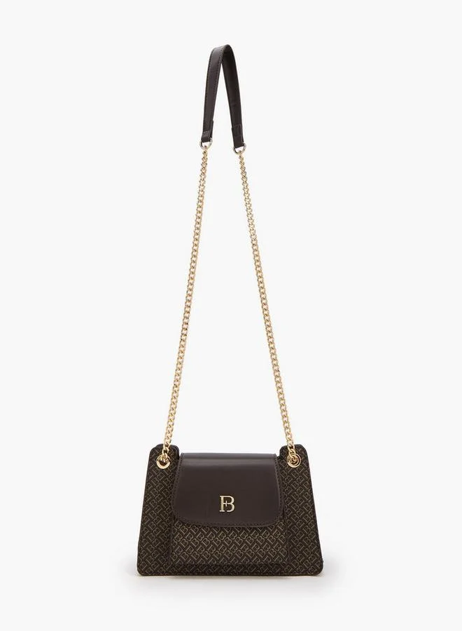 فلورا بيلا من شو إكسبرس Monogram Print Crossbody Bag With Chain Strap