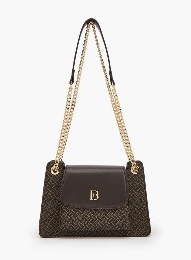 فلورا بيلا من شو إكسبرس Monogram Print Crossbody Bag With Chain Strap