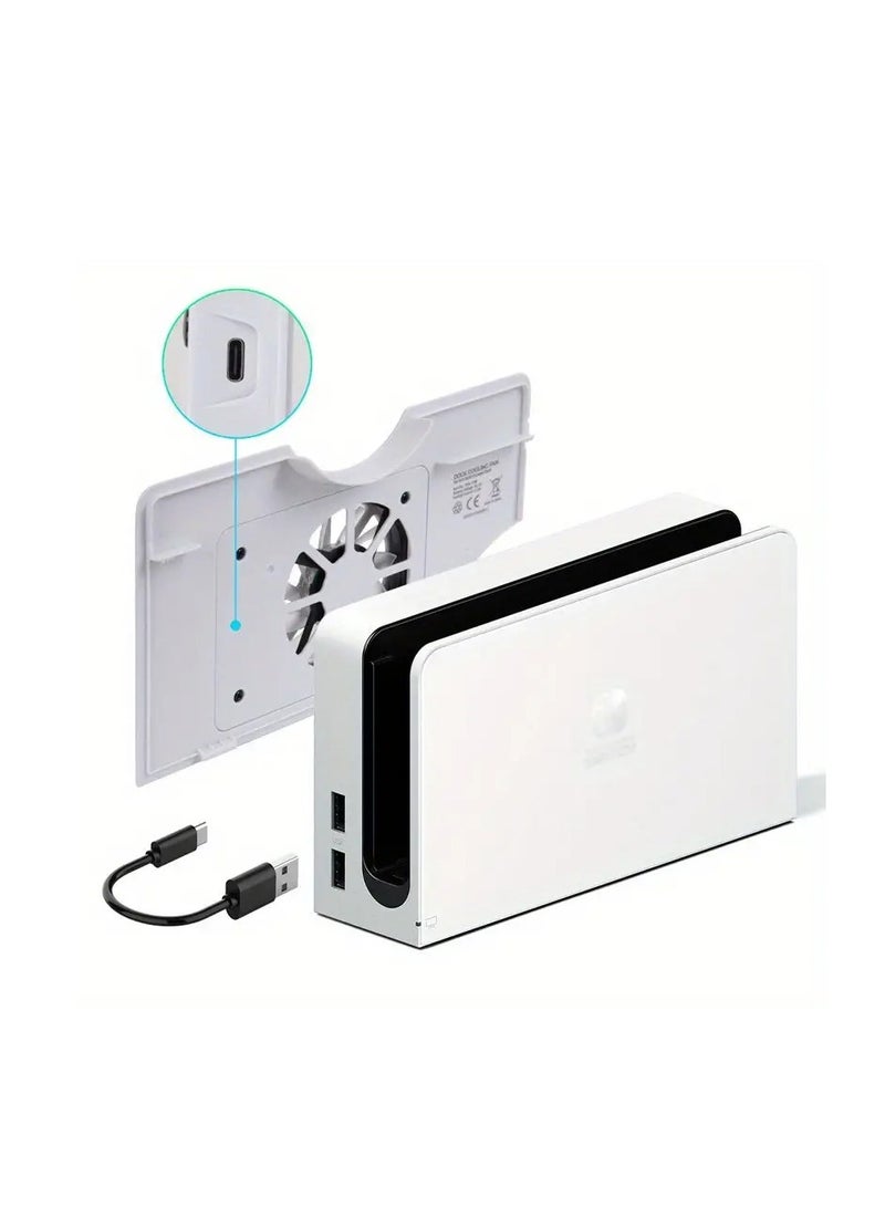 دوبي حامل مروحة تبريد USB الخارجي لوحدة تحكم Nintendo Switch OLED-مادة ABS المتقدمة ، تصميم مدمج ونظام تبريد فعال-مثالي للاعبي - Image 2