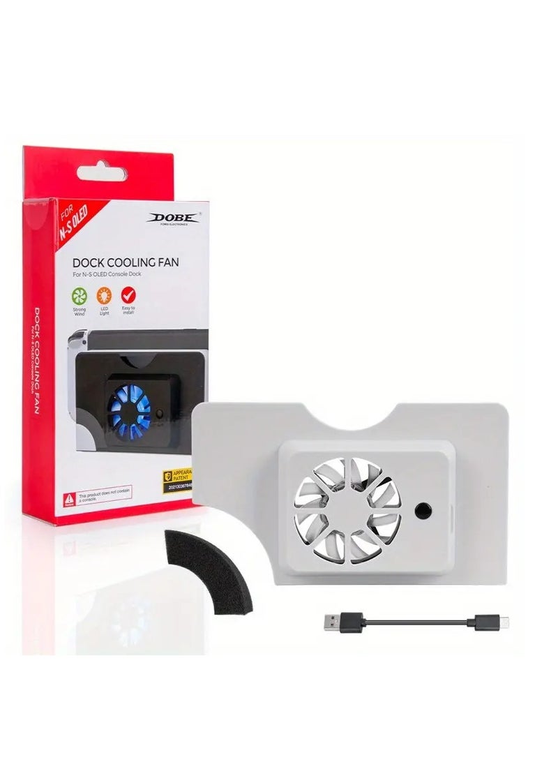دوبي حامل مروحة تبريد USB الخارجي لوحدة تحكم Nintendo Switch OLED-مادة ABS المتقدمة ، تصميم مدمج ونظام تبريد فعال-مثالي للاعبي - Image 1