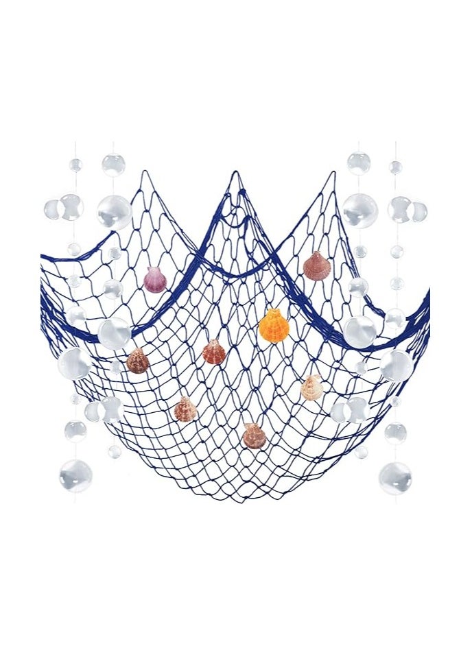 Generic Mediterranean style wall fishing net, cotton rope, room decoration  - Image 1