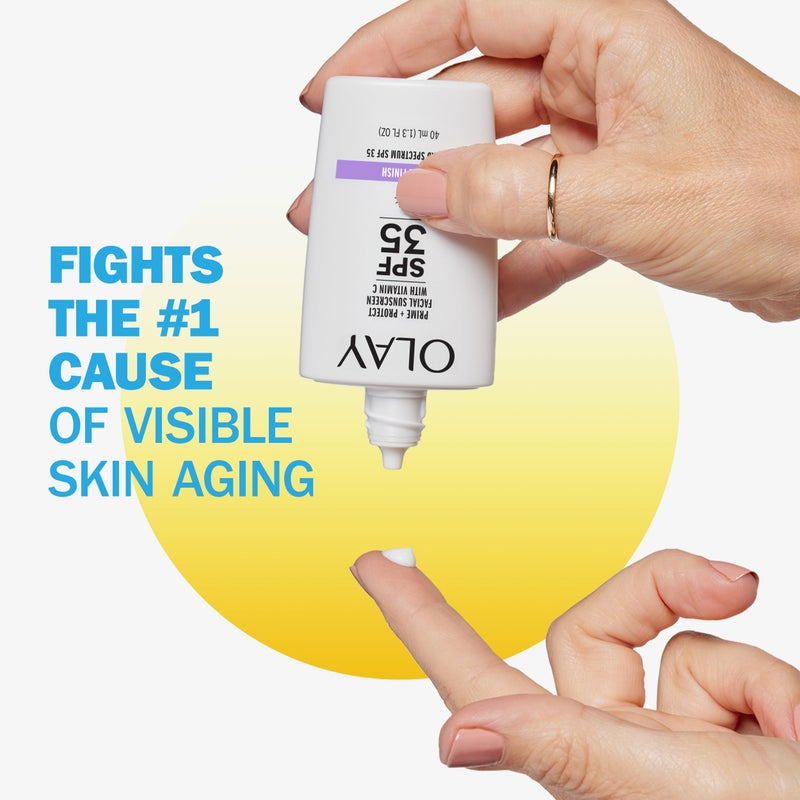 Olay Prime & Protect SPF 35 Face Sunscreen, 40 mL (1.3 FL OZ), Matte Finish SPF Makeup Primer and Lightweight Sunscreen for All Skin Types - Image 3