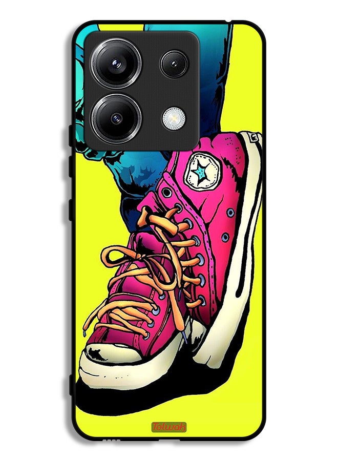 Tolwak Xiaomi Redmi Note 13 Pro 5G Protective Case Cover Canva Shoes Art - Image 1