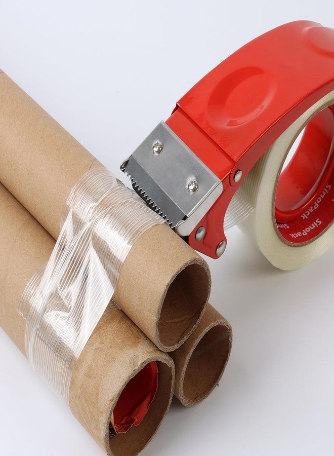 SinoPack Strapping Tape with Dispenser, 6 Pack 2 Inch x 30 Yards 5.5 Mil, Heavy Duty Reinforced Fiberglass Tape for Moving,Shipping,Storage - Image 5