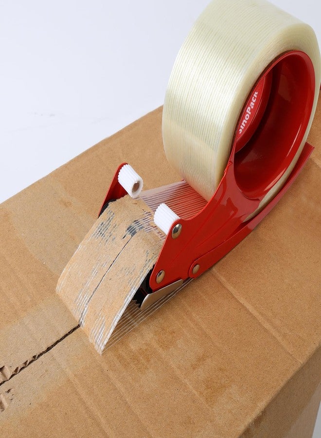 SinoPack Strapping Tape with Dispenser, 6 Pack 2 Inch x 30 Yards 5.5 Mil, Heavy Duty Reinforced Fiberglass Tape for Moving,Shipping,Storage - Image 3