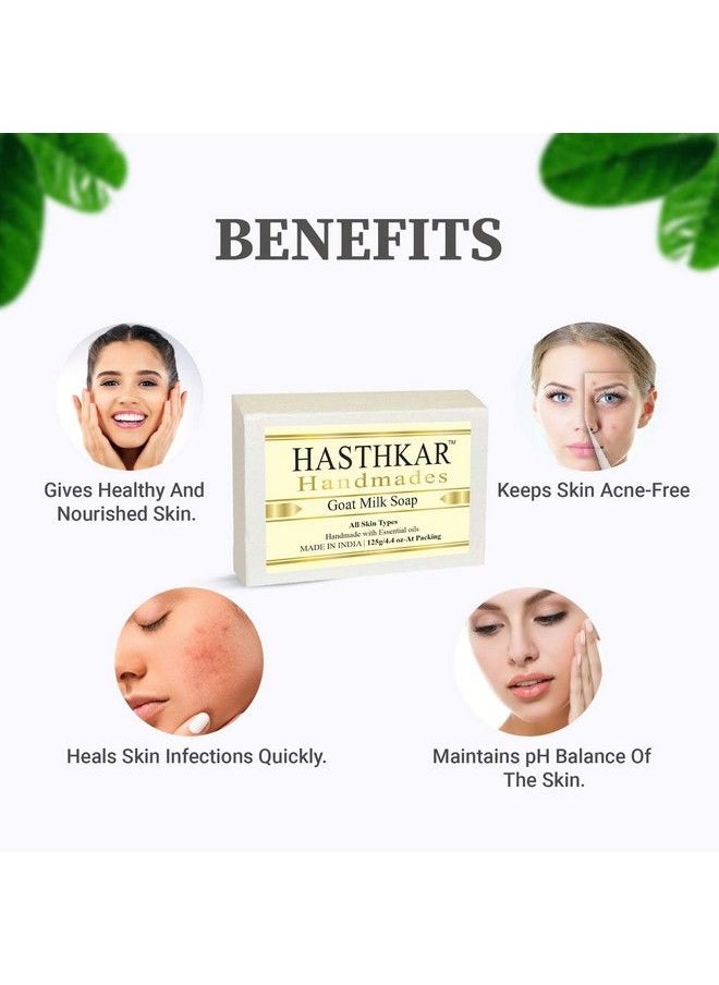 byPurenaturals - Hasthkar Handmades Glycerine Goat Milk Soap 125Gm For Men & Women Pack Of 3 - Image 1