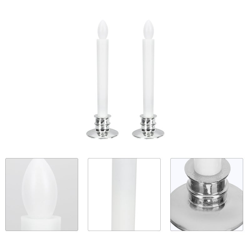 2Pcs Festival Party Candles Tabletop Pole Glowing Candles - Image 1