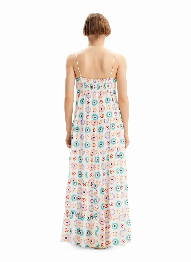 DESIGUAL Long Geometric Strappy Dress