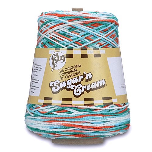 Lily Lily Sugarn Cream Cotton Cone Yarn 14 oz Ahoy Ombre 1 Cone