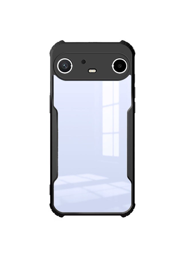 ثلاثة نمور لـ TECNO Pova Slim 5G Case, رقيقة للغاية خفيفة الوزن, ناعمة TPU المضادة, أكريليك واضح الغطاء الخلفي TECNO Pova Slim 5G, أسود - Image 1