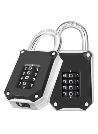 Code Padlock for Gym Locker, 4 Digit Combination Lock, Heavy Duty Number Padlocks with Big White Numbers and Reset Protection Cover, for School Lockers, Toolbox, Cupboard, etc. ( 2 Pack) - pzsku/ZC1B511C4CD8DB8898F18Z/45/_/1695690385/90f091b3-bd7f-4e21-b9cc-29e341af0cbf
