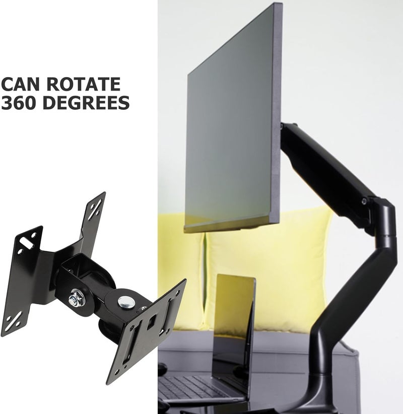 Rotatable Monitor Stand and Tv Wall Mount Bracket with 360° Metal Pivot Swivel for 14-27 Inch LCD Screens, Adjustable Display Mount for Home and Office Use - Image 3