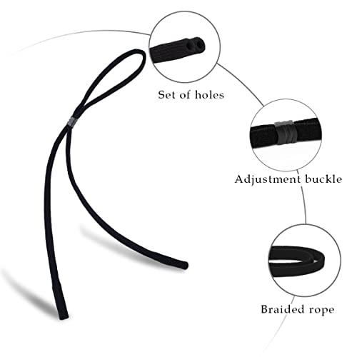HALF CRESCEN Glasses Strap (2 PCS) Sports Eyeglass Strap Adjustable Sunglasses Retainer for Men Women -2 Pack（Black, Grey） - Image 3