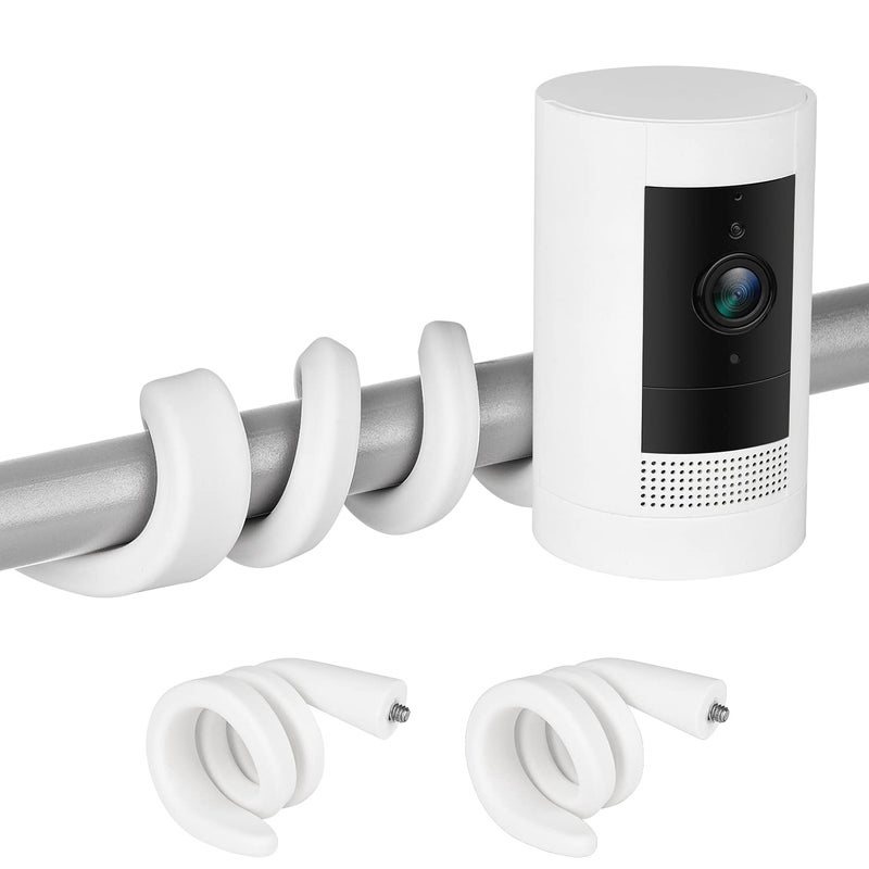 ALERTCAM 2Pack Flexible Twist Mount for Stick Up Cam & Outdoor Cam Plus, Flexible Gooseneck Mounting Bracket to Attach Your Camera Anywhere with No Tools - White - Image 1
