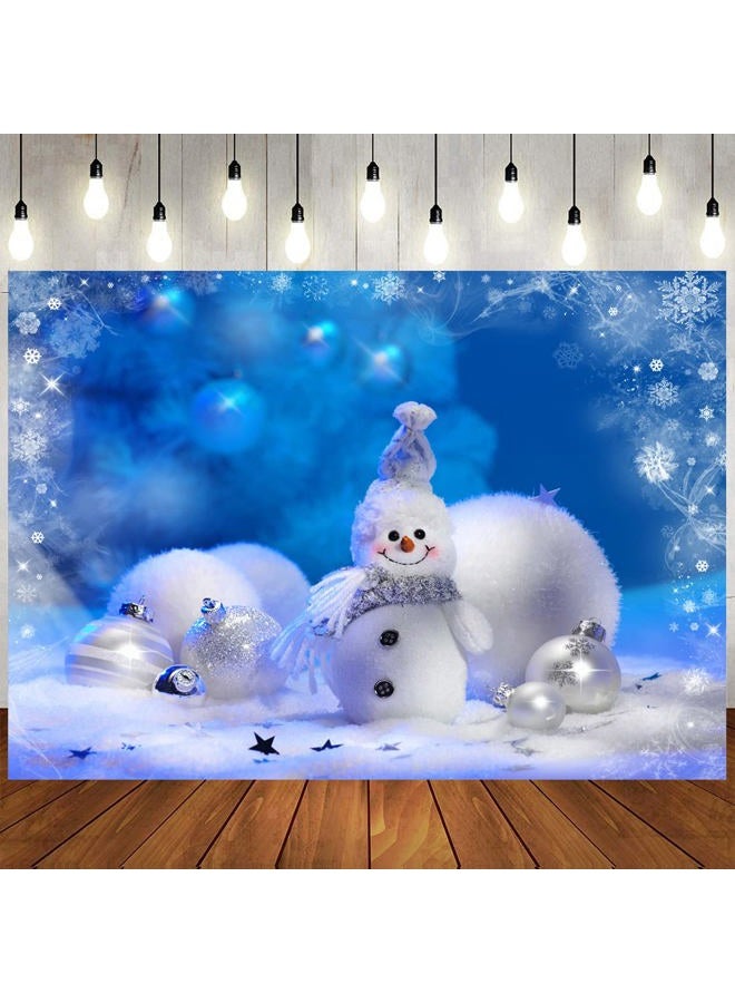 LTLYH 7x5ft Christmas Photography Backdrop Christmas Winter Snow Scenery Snowman Backdrops Christmas Eve Home Party Decoration Photo Booth Studio Prop 074 - Image 2