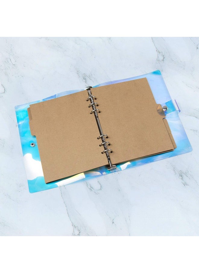 AUEAR , 3 Sets A5 Kraft Paper Divider 6 Holes Ring Index Page Tab Cards For Travel Diary Binder Notebooks Journal Plan  - Image 5