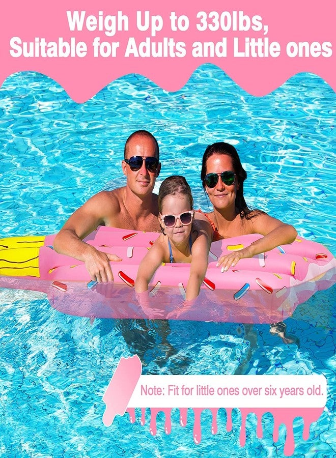 NYRWANA Ice Cream Floating Row PVC Material Inflatable Floating Row for Swimming Pools (Pink) - Image 2
