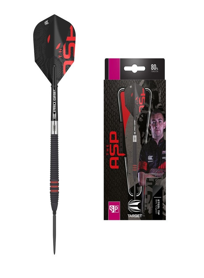 Target Darts Nathan Aspinall The Asp Black 24G 80% Tungsten Swiss Point Steel Tip Darts Set - Image 1