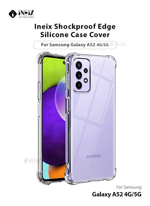 Shockproof Ultra Clear Silicone Case Cover For Samsung Galaxy A52 4G/5G Clear