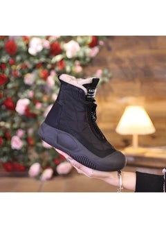 REOCLE Women's Snow Boots Warm Fur Lined Waterproof Booties Comfortable Anti-slip Short Shoes Minimalist Winter Snow Boots  - Image 2