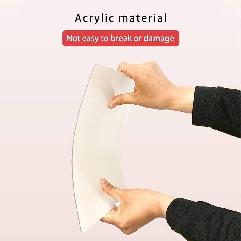 Acrylic Mirror for Wall for Kids Adults Bedroom Door Closet Acrylic Shatterproof Self-Adhesive Lightweight Plastic Mirror Tile Sheet, Reflective Safe Plexiglass - Silver 8x12 inch - Image 2