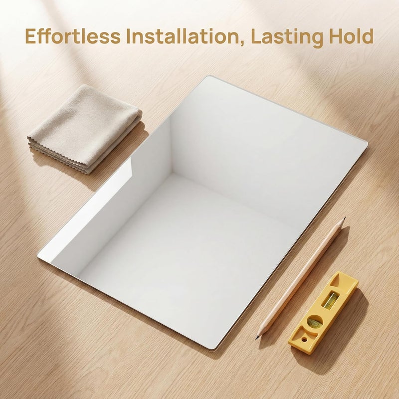Acrylic Mirror for Wall for Kids Adults Bedroom Door Closet Acrylic Shatterproof Self-Adhesive Lightweight Plastic Mirror Tile Sheet, Reflective Safe Plexiglass - Silver 8x12 inch - Image 4
