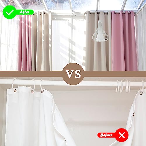 WCIC 32PCS Roman Shade Rings Black 40mm - Most Popular Set for Standard Windows (1-9/16"), Quiet Glide Plastic Grommets, Reinforced Inner Rim - Image 5