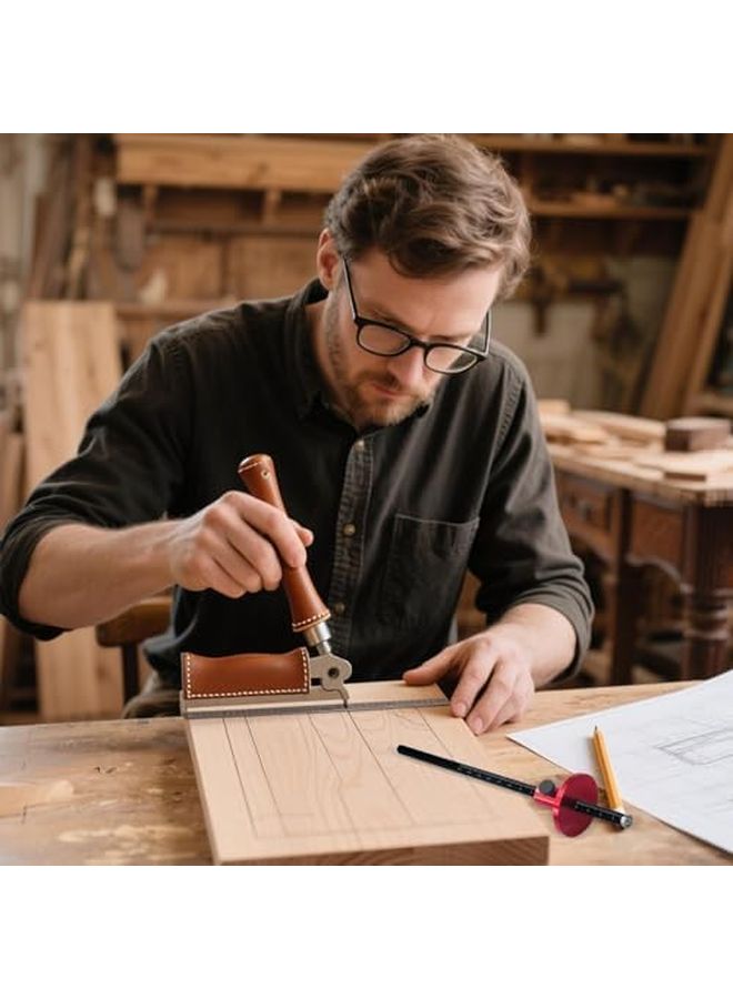 Adjustable Woodworking Marking Gauge Aluminum Alloy Guide Precision Layout Tool for Cabinets Furniture - Image 5